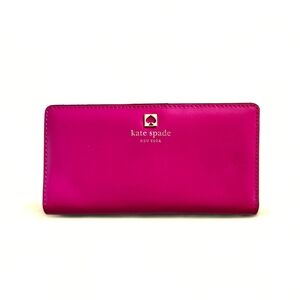 Kate Spade Fuschia Charlotte Terrace Stacy Bifold Wallet GUC